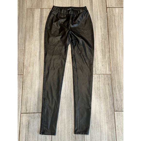 Generation Live Black Vegan Leather Leggings size XS - Picture 3 of 9